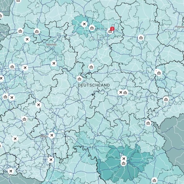 Logisplorer® Heatmap ganz Deutschland
